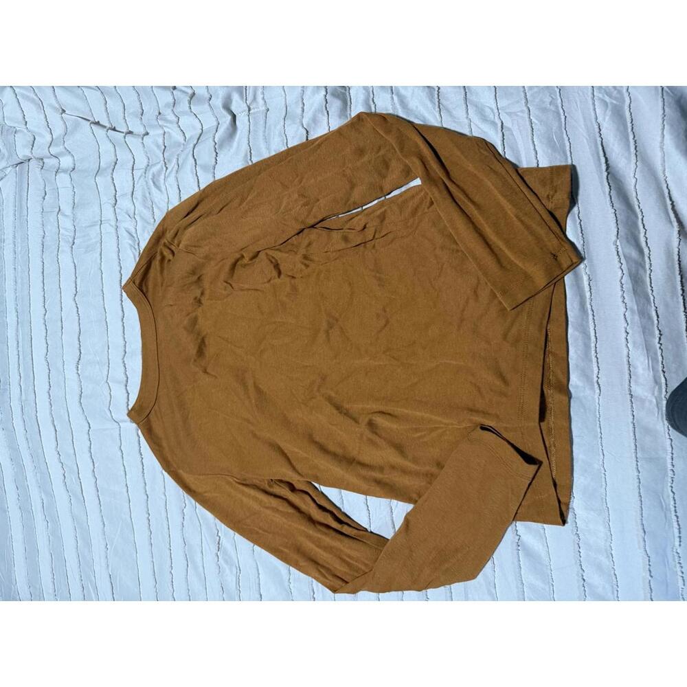 a new day Women's Long Sleeve Top in Mustard Color- Medium